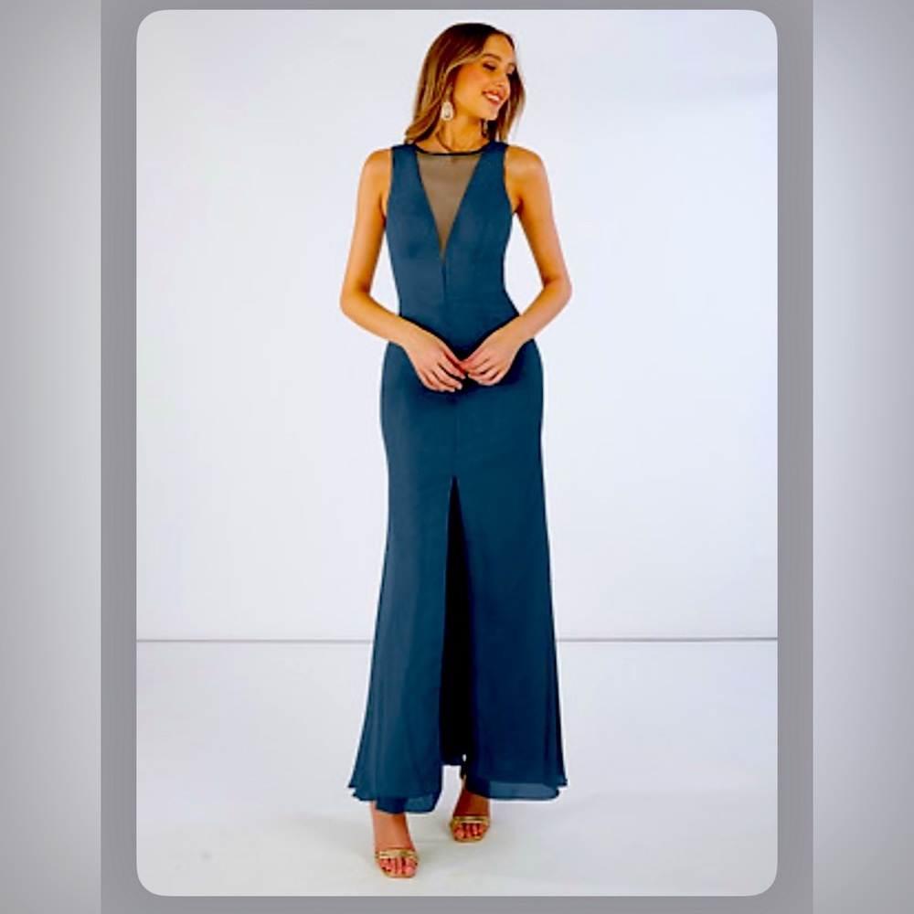 Azazie Buffy Gown in Neptune